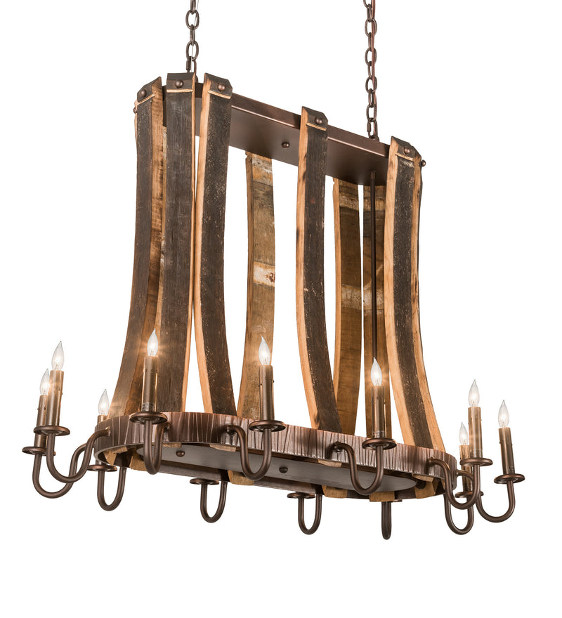 Meyda Tiffany 191902 12 Light Chandelier, Mahogany Bronze