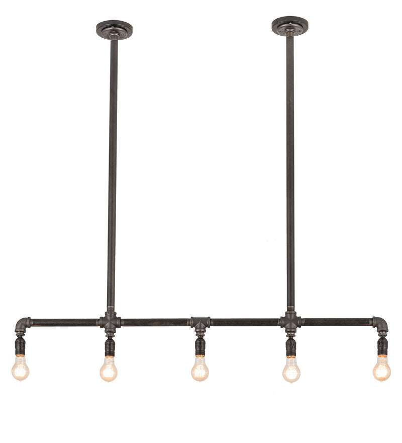 Meyda Tiffany 191981 Five Light Pendant, Industrial Black