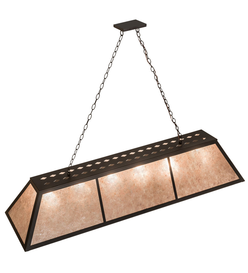 Meyda Tiffany 192028 Six Light Oblong Pendant, Oil Rubbed Bronze