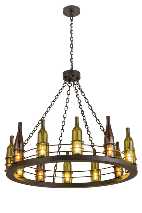 Meyda Tiffany 192173 12 Light Chandelier, Flat Black
