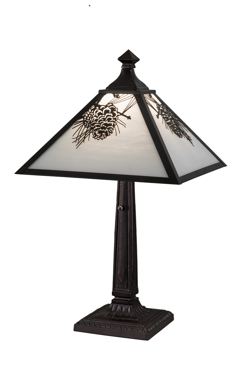 Meyda Tiffany 192187 One Light Table Lamp, Oil Rubbed Bronze