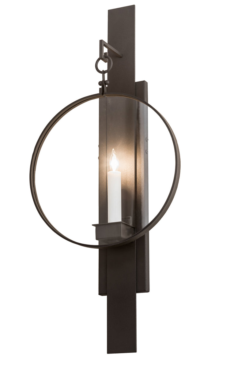 Meyda Tiffany 192547 One Light Wall Sconce, Wrought Iron