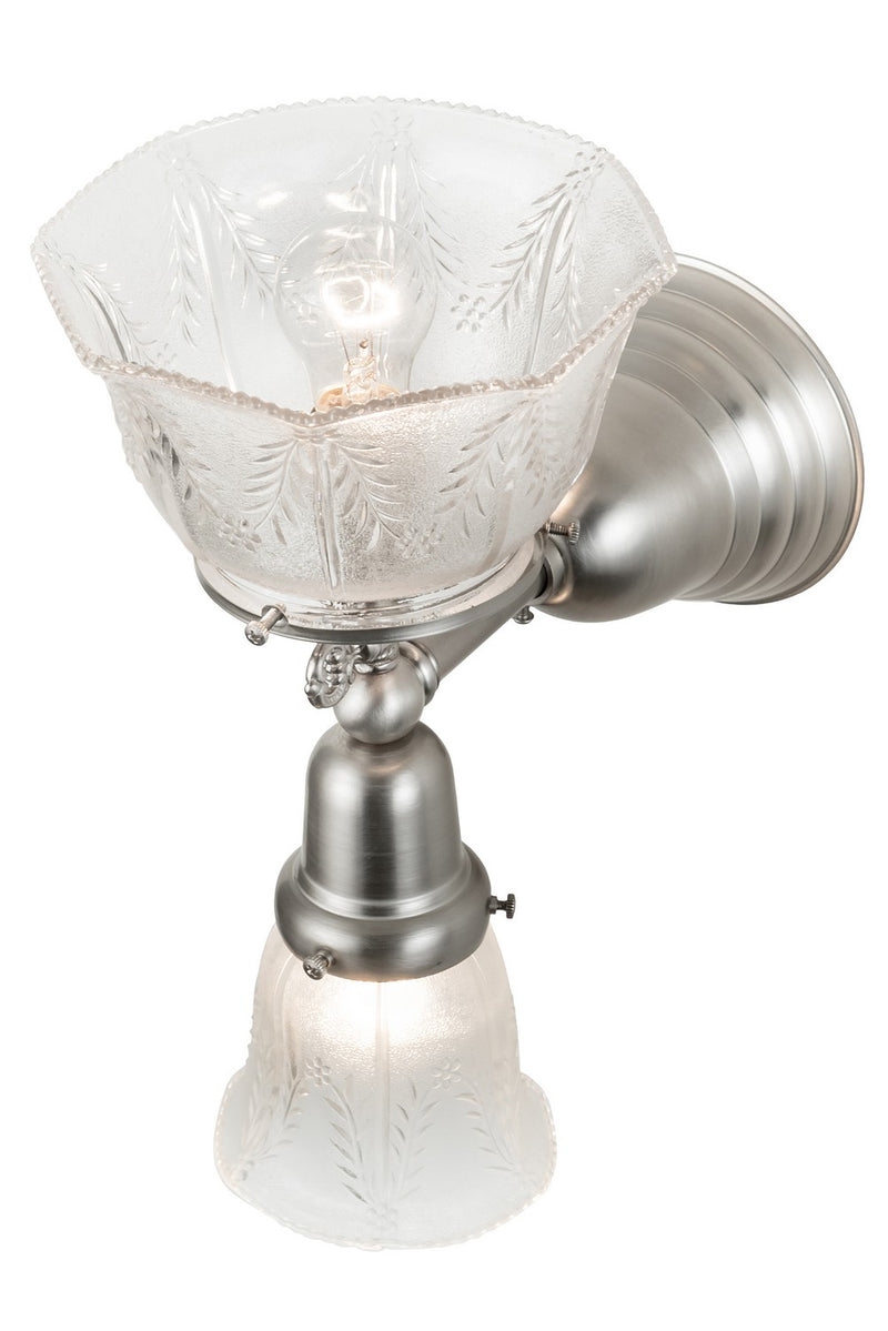 Meyda Tiffany 192906 Two Light Wall Sconce, Brushed Nickel