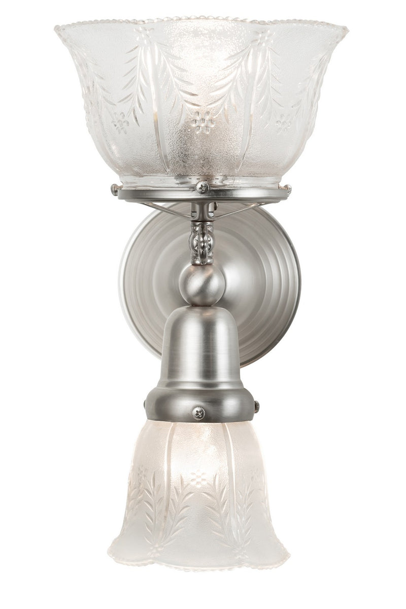 Meyda Tiffany 192906 Two Light Wall Sconce, Brushed Nickel