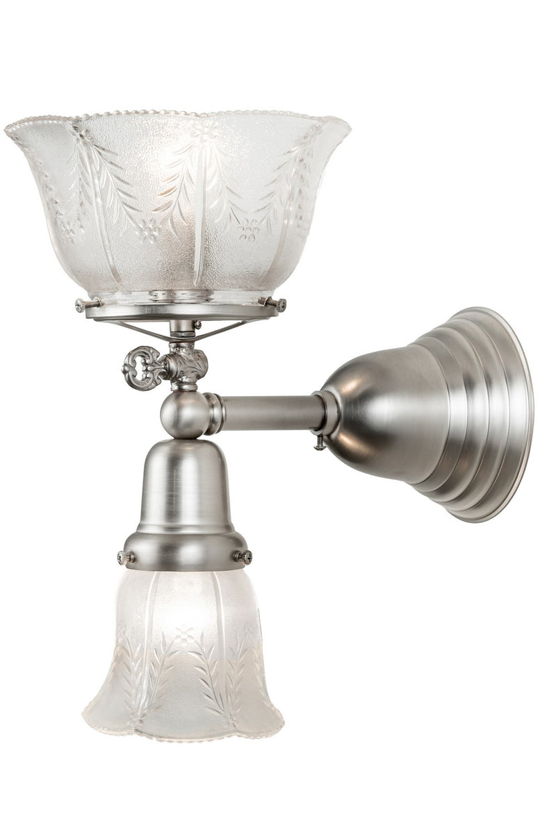 Meyda Tiffany 192906 Two Light Wall Sconce, Brushed Nickel