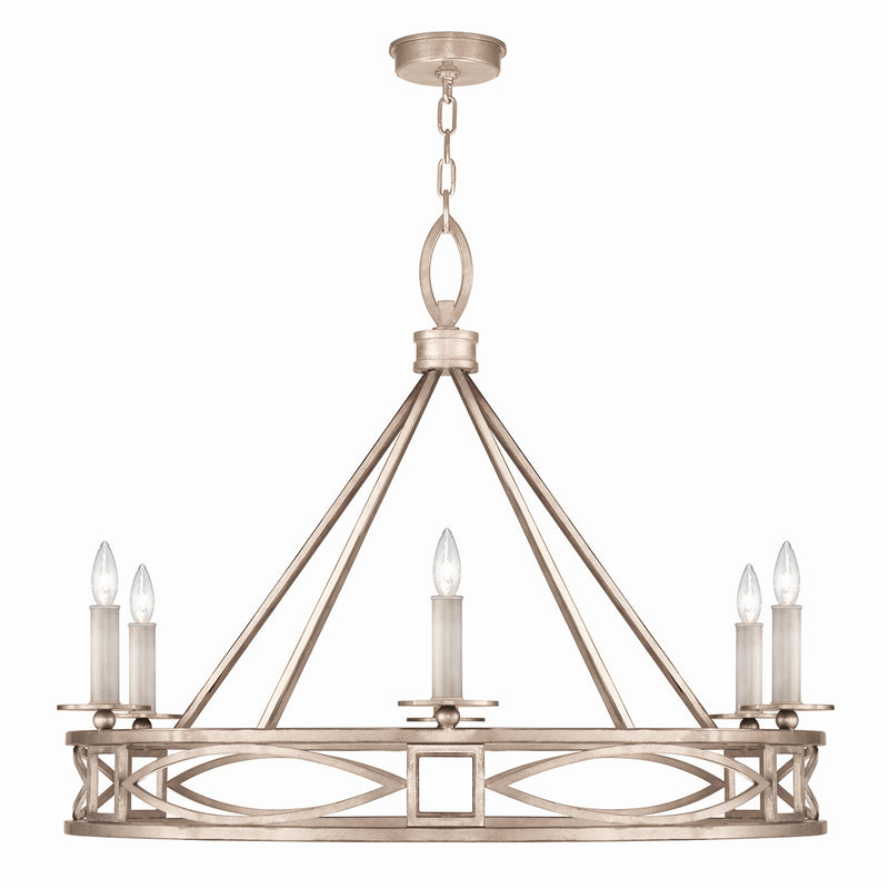Fine Art 887640-2ST Six Light Chandelier, Gray