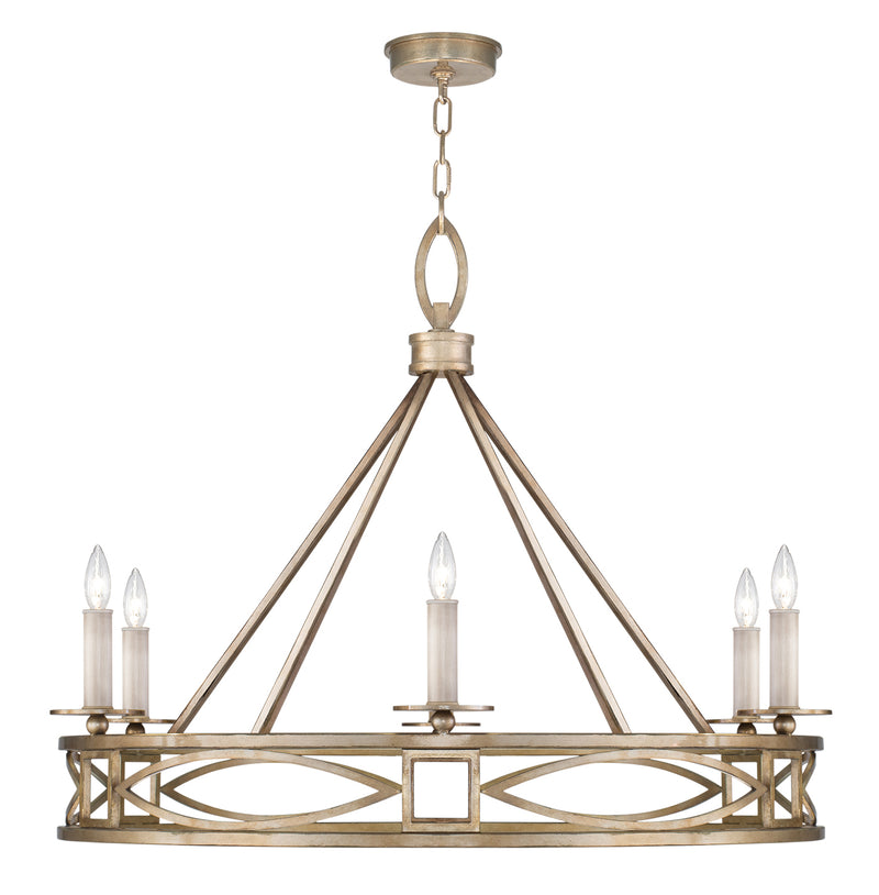 Fine Art 887640-3ST Six Light Chandelier, Gold