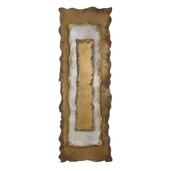 Uttermost 04127 Panel, Antique Bronze, Silver, And Gold