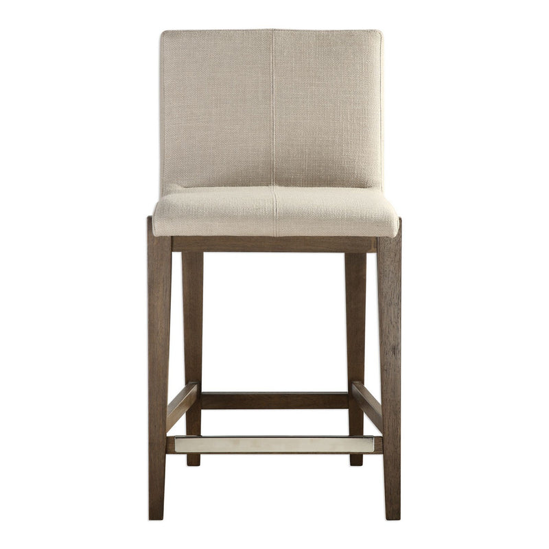 Uttermost 23390 Counter Stool, Brushed Nickel