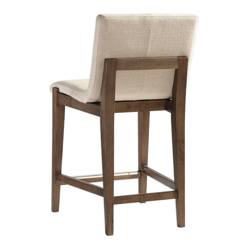 Uttermost 23390 Counter Stool, Brushed Nickel