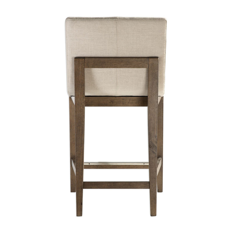 Uttermost 23390 Counter Stool, Brushed Nickel