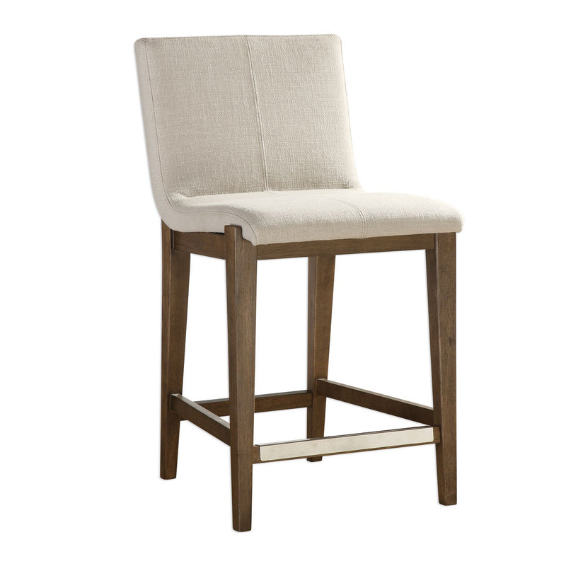 Uttermost 23390 Counter Stool, Brushed Nickel