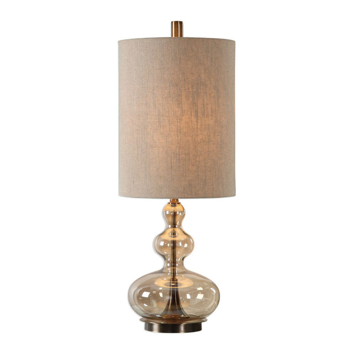 Uttermost 29538-1 One Light Table Lamp, Antique Brass Steel