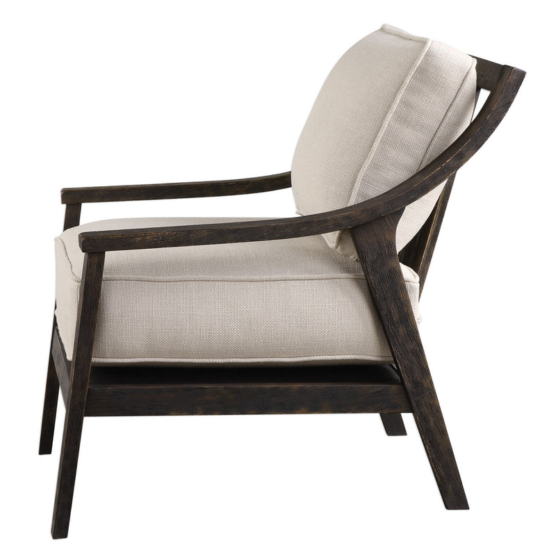 Uttermost 23391 Accent Chair, Walnut