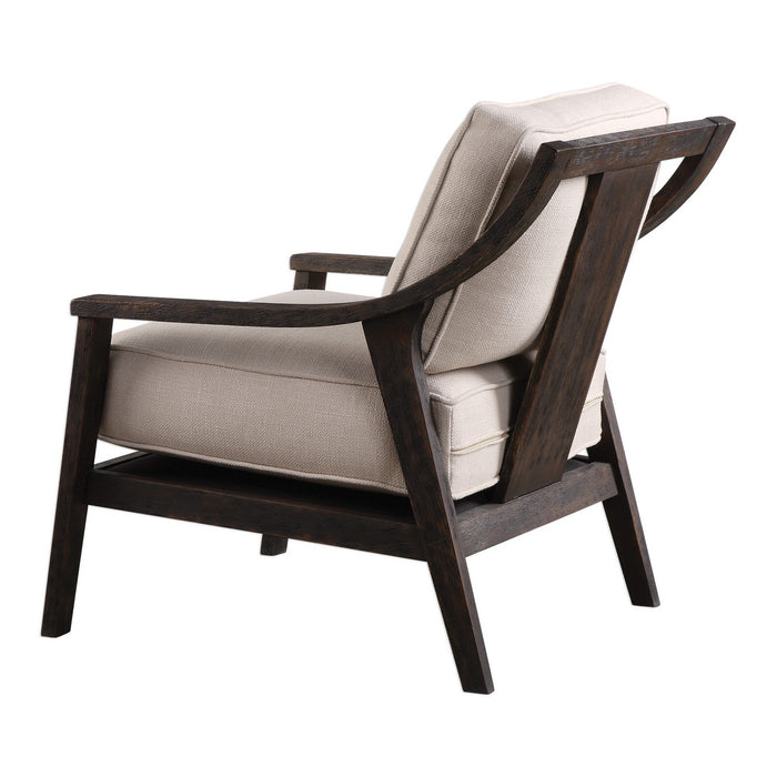 Uttermost 23391 Accent Chair, Walnut
