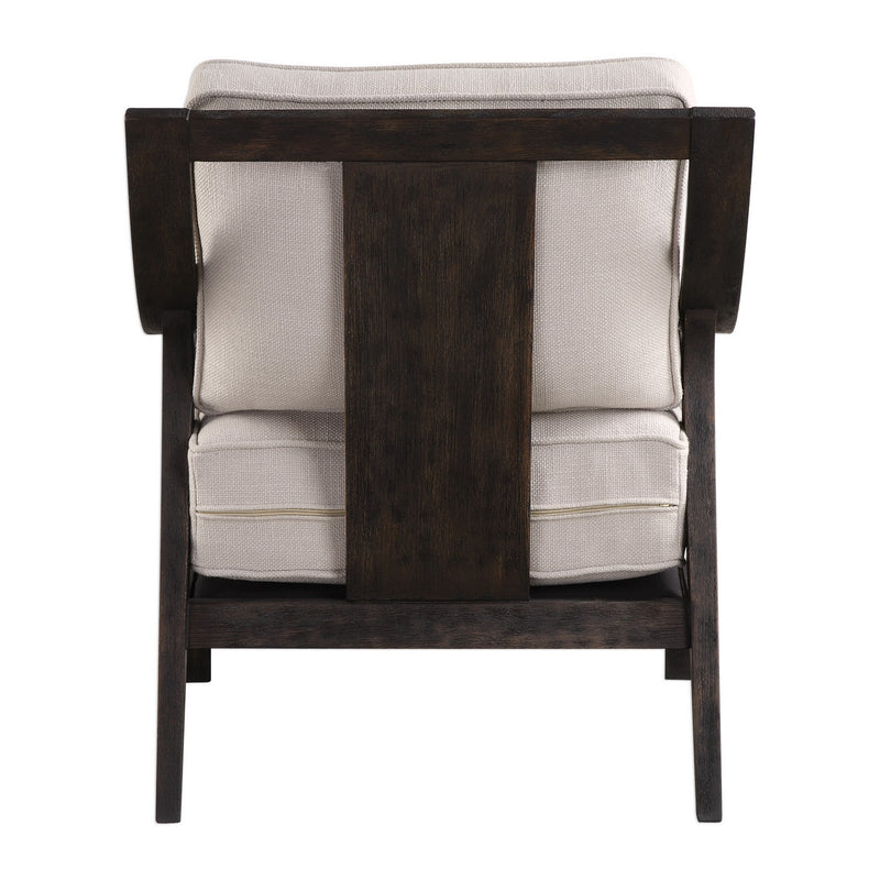 Uttermost 23391 Accent Chair, Walnut