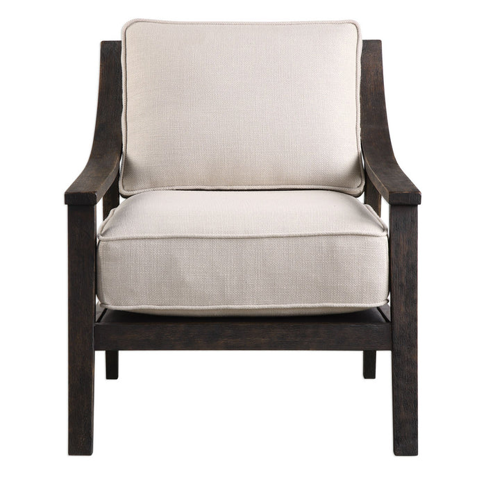 Uttermost 23391 Accent Chair, Walnut