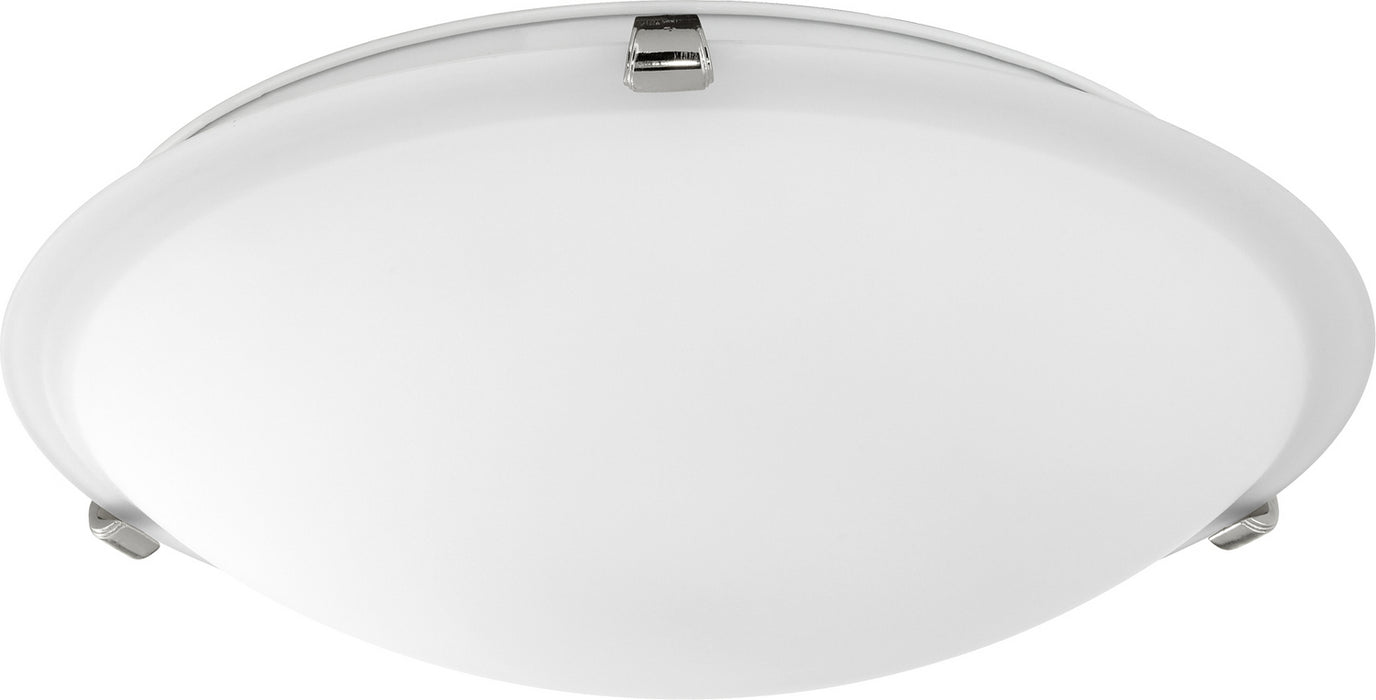 Quorum 3000-16162 Three Light Ceiling Mount, Polished Nickel w/ Satin Opal