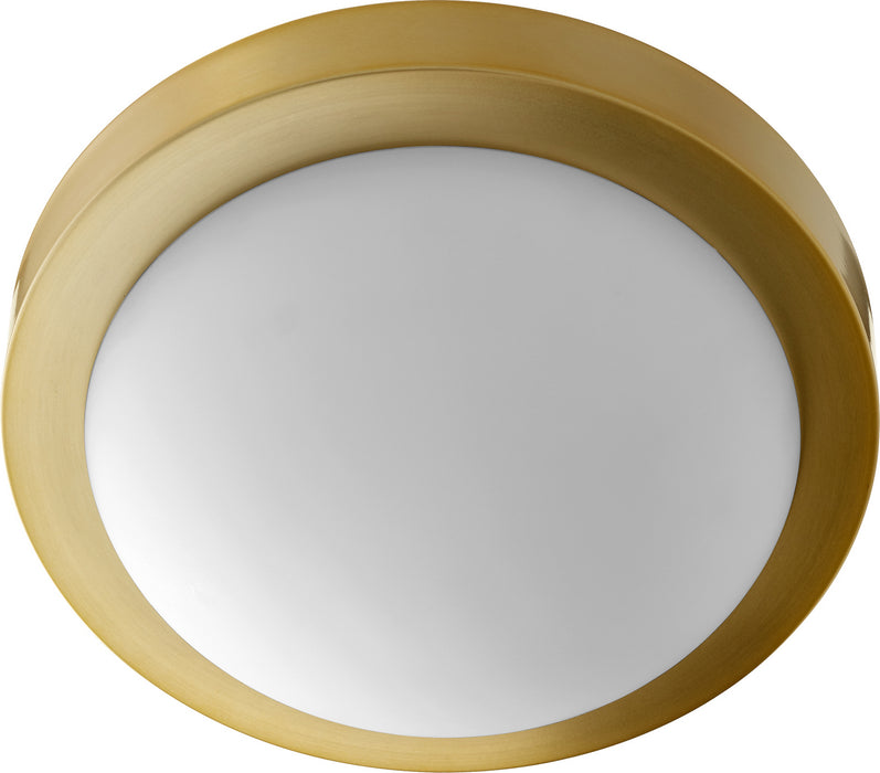 Quorum 3505-11-80 Two Light Ceiling Mount, Aged Brass