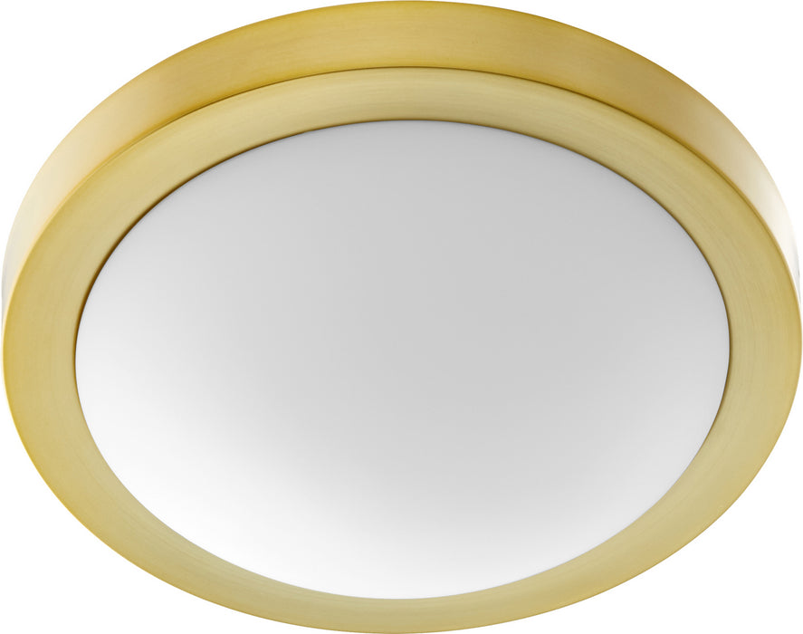 Quorum 3505-13-80 Two Light Ceiling Mount, Aged Brass