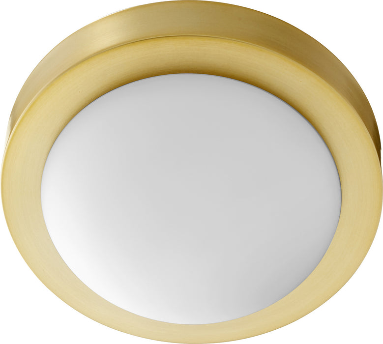 Quorum 3505-9-80 One Light Ceiling Mount, Aged Brass