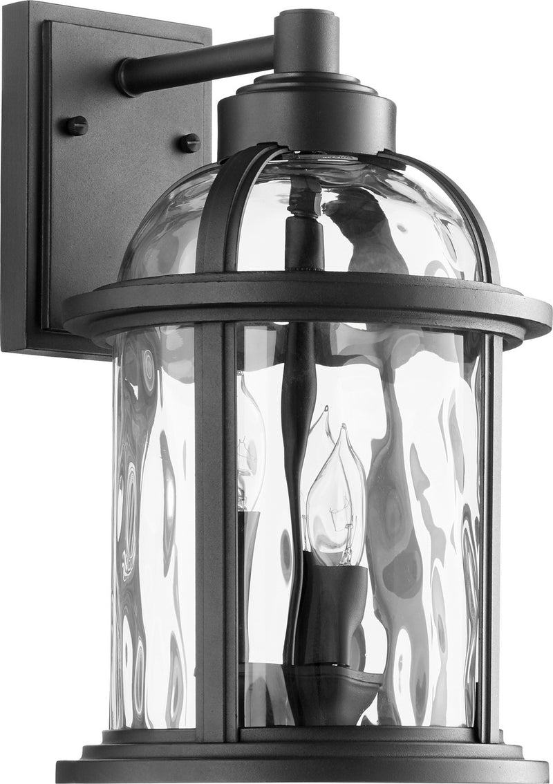 Quorum 7760-3-69 Three Light Outdoor Lantern, Textured Black