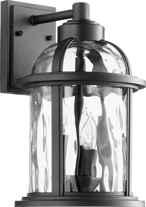 Quorum 7760-3-69 Three Light Outdoor Lantern, Textured Black
