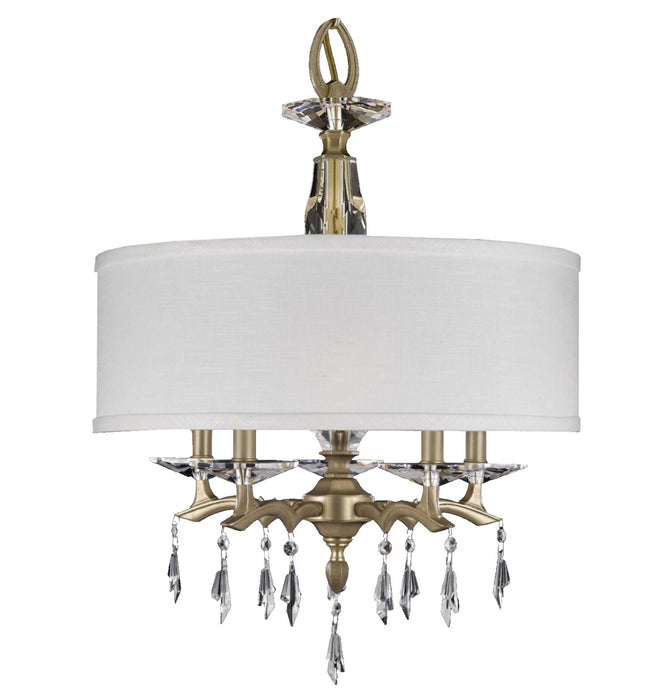 American Brass & Crystal CH5602-G-36G-ST-HL Five Light Chandelier, Old Brass