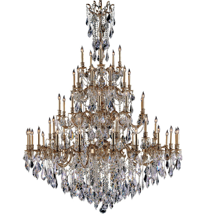 American Brass & Crystal CH9325-A-03G-ST 55 Light Chandelier, French Gold Glossy