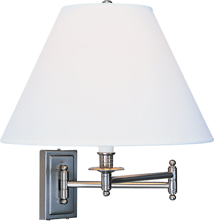Robert Abbey B1504XXX One Light Wall Swinger, Brushed Chrome