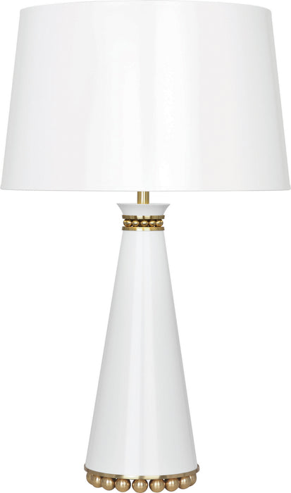 Robert Abbey LY44 One Light Table Lamp, Lily Lacquered Paint w/Modern Brass