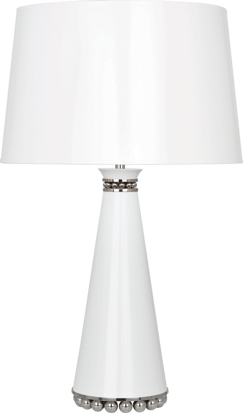 Robert Abbey LY45 One Light Table Lamp, Lily Lacquered Paint/Polished Nickel