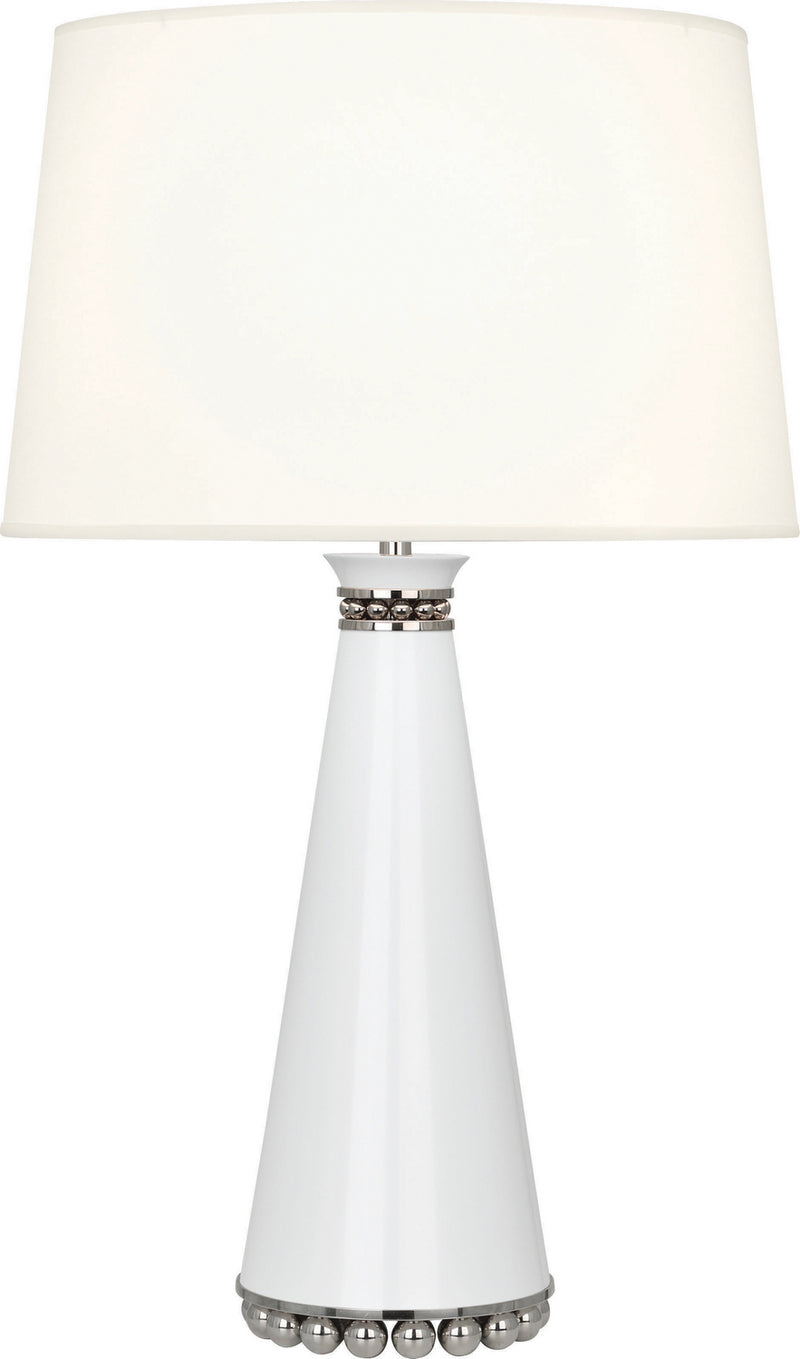 Robert Abbey LY45X One Light Table Lamp, Lily Lacquered Paint/Polished Nickel