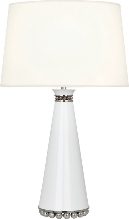 Robert Abbey LY45X One Light Table Lamp, Lily Lacquered Paint/Polished Nickel