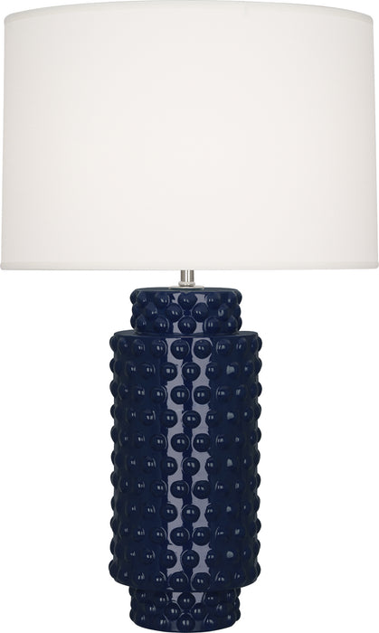 Robert Abbey MB800 One Light Table Lamp, Midnight Blue Glazed Textured Ceramic