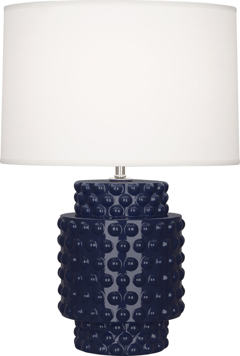 Robert Abbey MB801 One Light Accent Lamp, Midnight Blue Glazed Textured Ceramic