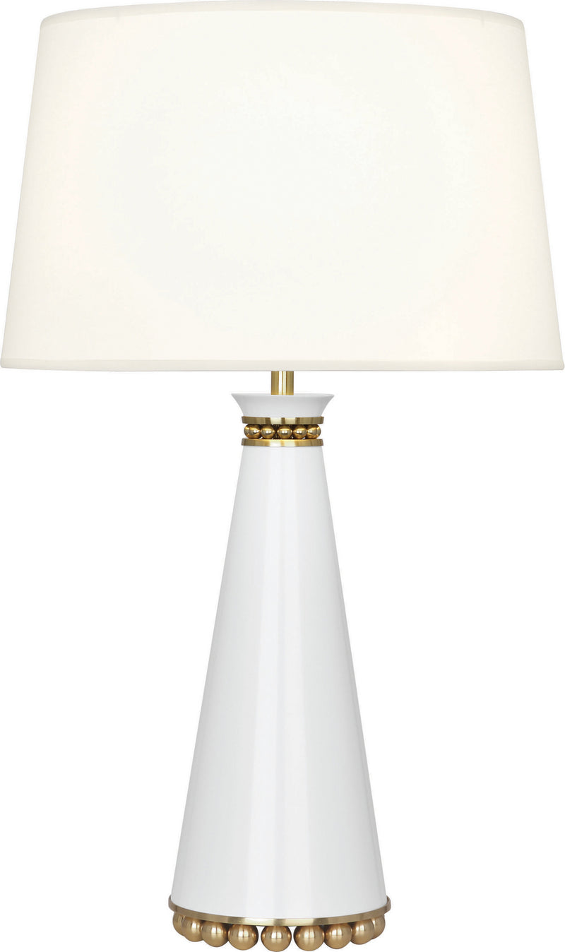 Robert Abbey LY44X One Light Table Lamp, Lily Lacquered Paint/Modern Brass