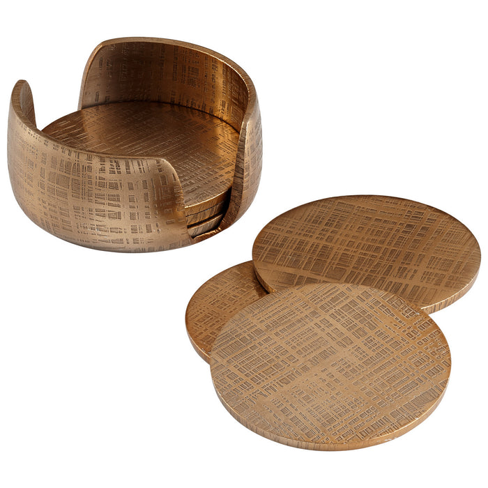 Cyan 08129 Coasters, Gold