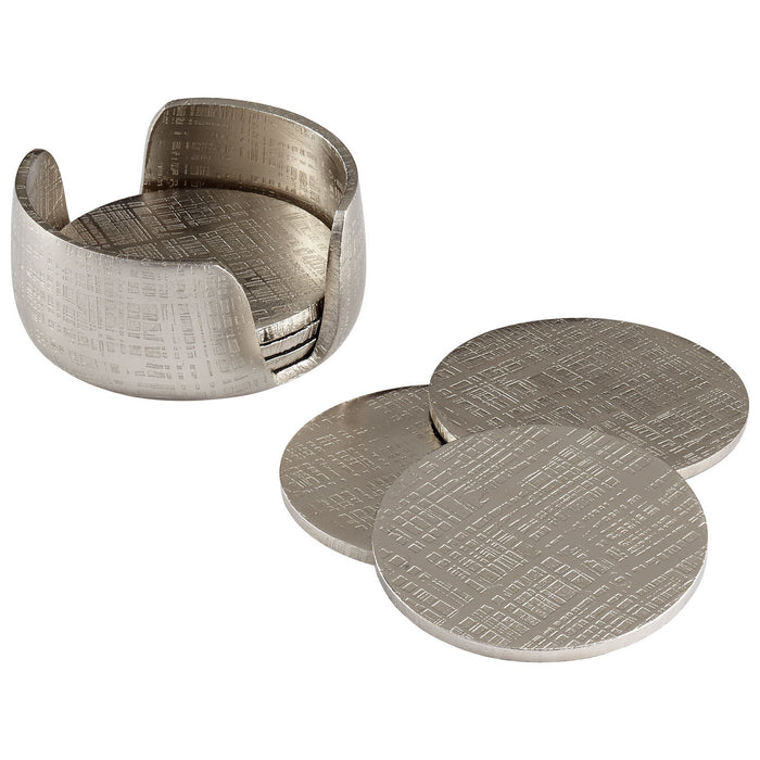 Cyan 08130 Coasters, Nickel