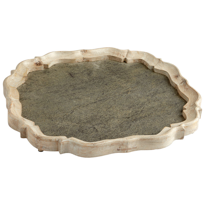 Cyan 08231 Tray, White Patina