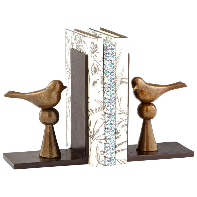 Cyan 08289 Bookends, Antique Brass