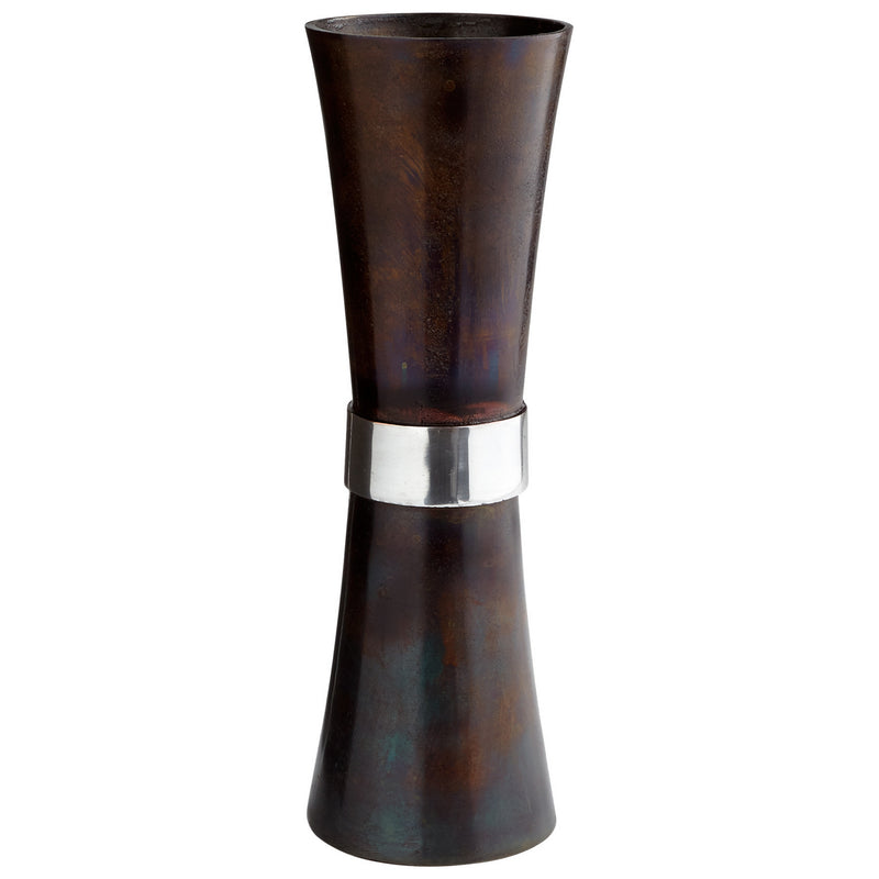 Cyan 08295 Vase, Bronze And Blue