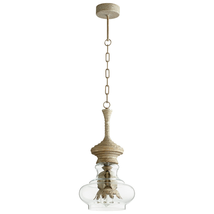 Cyan 08465 One Light Pendant, Sawyer'S White Wash