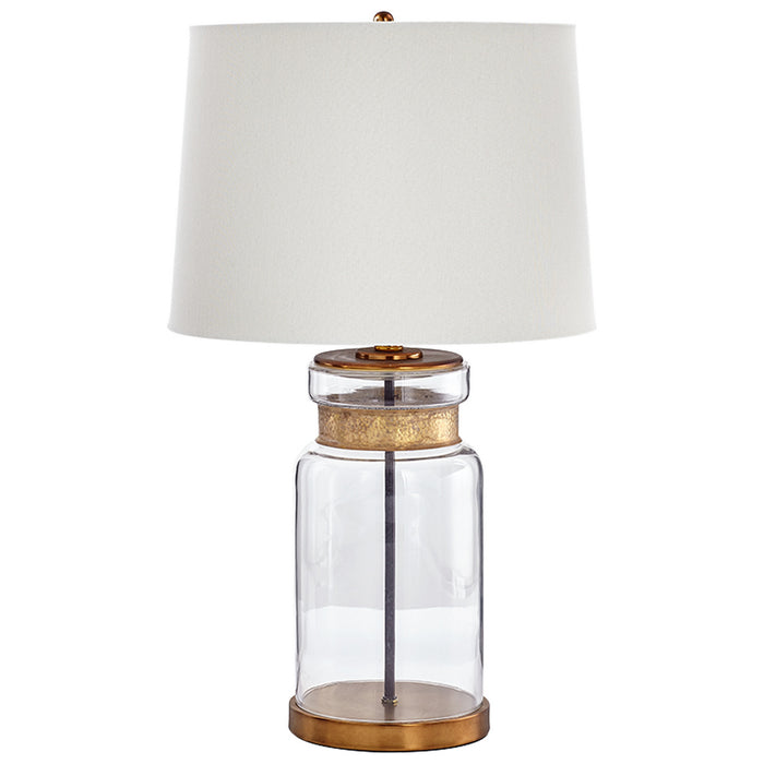 Cyan 08513 One Light Table Lamp, Clear And Gold