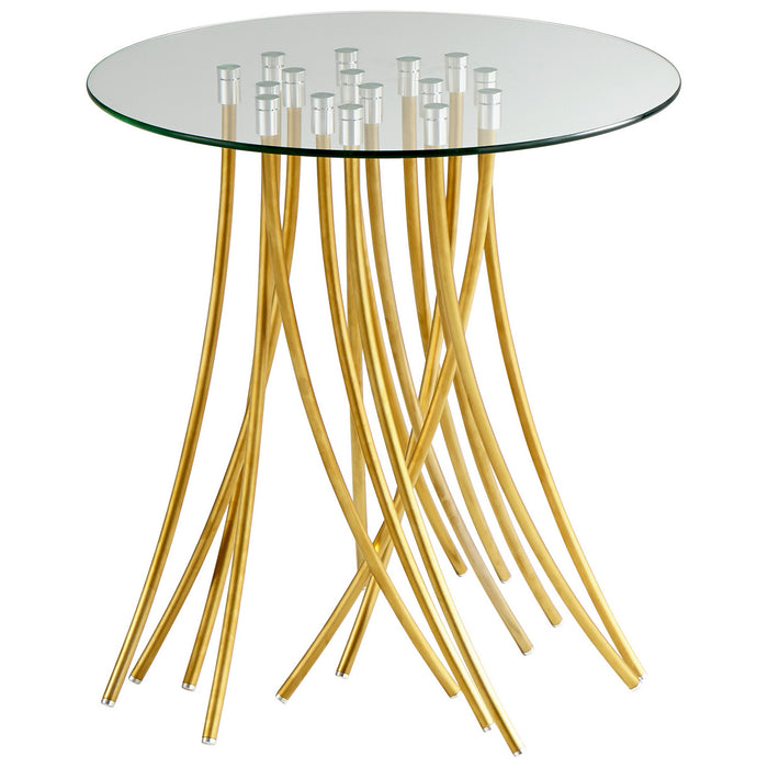 Cyan 08580 Table, Satin Brass