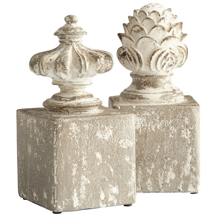 Cyan 08691 Bookends, Antique White
