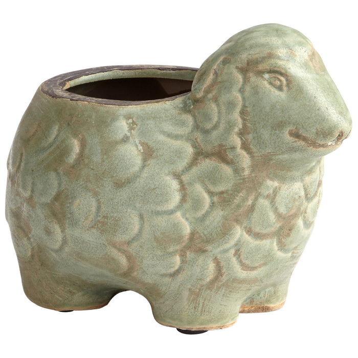 Cyan 08763 Planter, Green Glaze