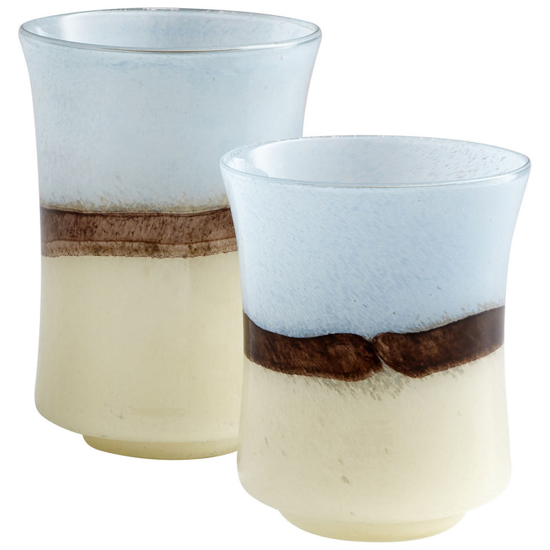 Cyan 08811 Vase, Brown And Ivory