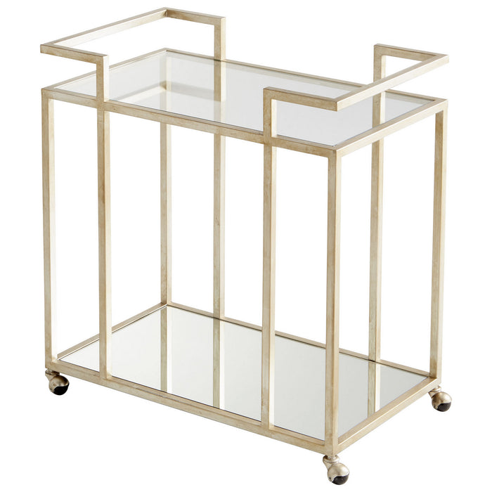 Cyan 08834 Bar Cart, Antique Silver