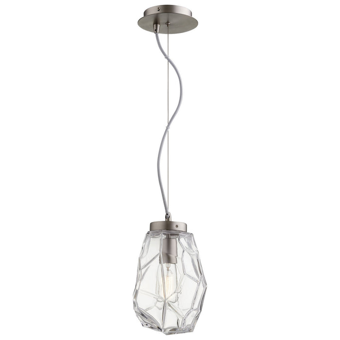 Cyan 08843 One Light Pendant, Satin Nickel